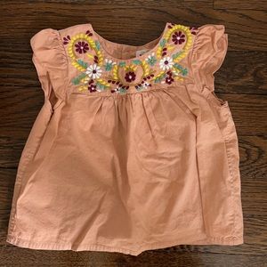 Bonpoint girls top, floral embroidery